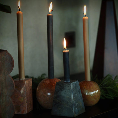 Pyramid Candle Holders - Gray