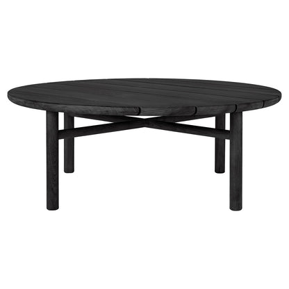Quatro Outdoor Coffee Table - Black Teak, 14"H