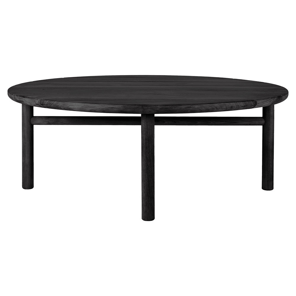 Quatro Outdoor Coffee Table - Black Teak, 14"H