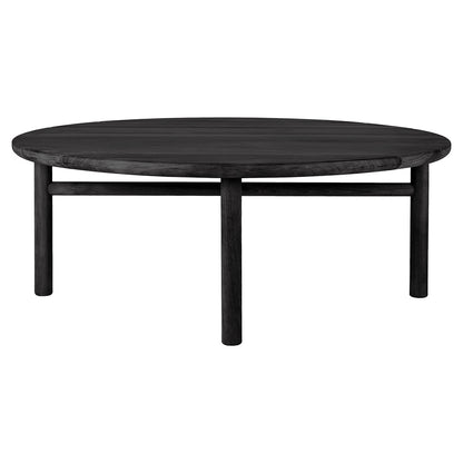 Quatro Outdoor Coffee Table - Black Teak, 14"H