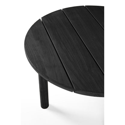 Quatro Outdoor Coffee Table - Black Teak, 14"H