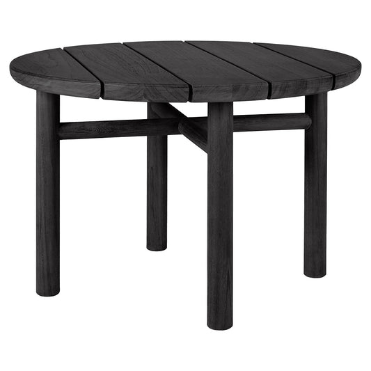 Quatro Outdoor Coffee Table - Black Teak, 17"H
