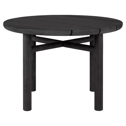 Quatro Outdoor Coffee Table - Black Teak, 17"H