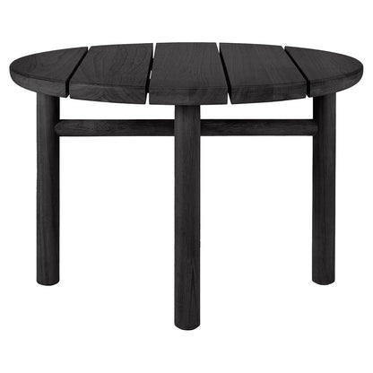 Quatro Outdoor Coffee Table - Black Teak, 17"H