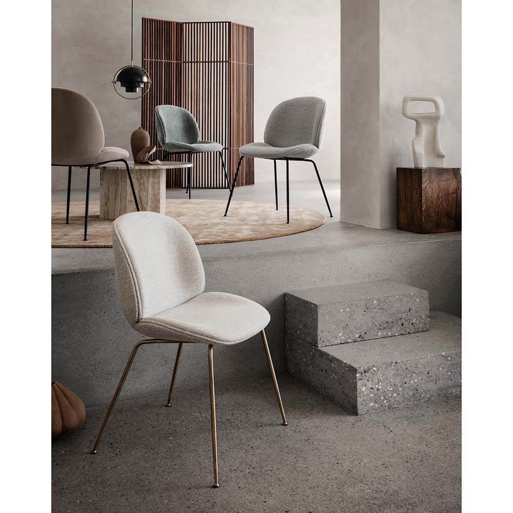 Quick Ship Beetle Fully Upholstered Dining Chair - Conic Base