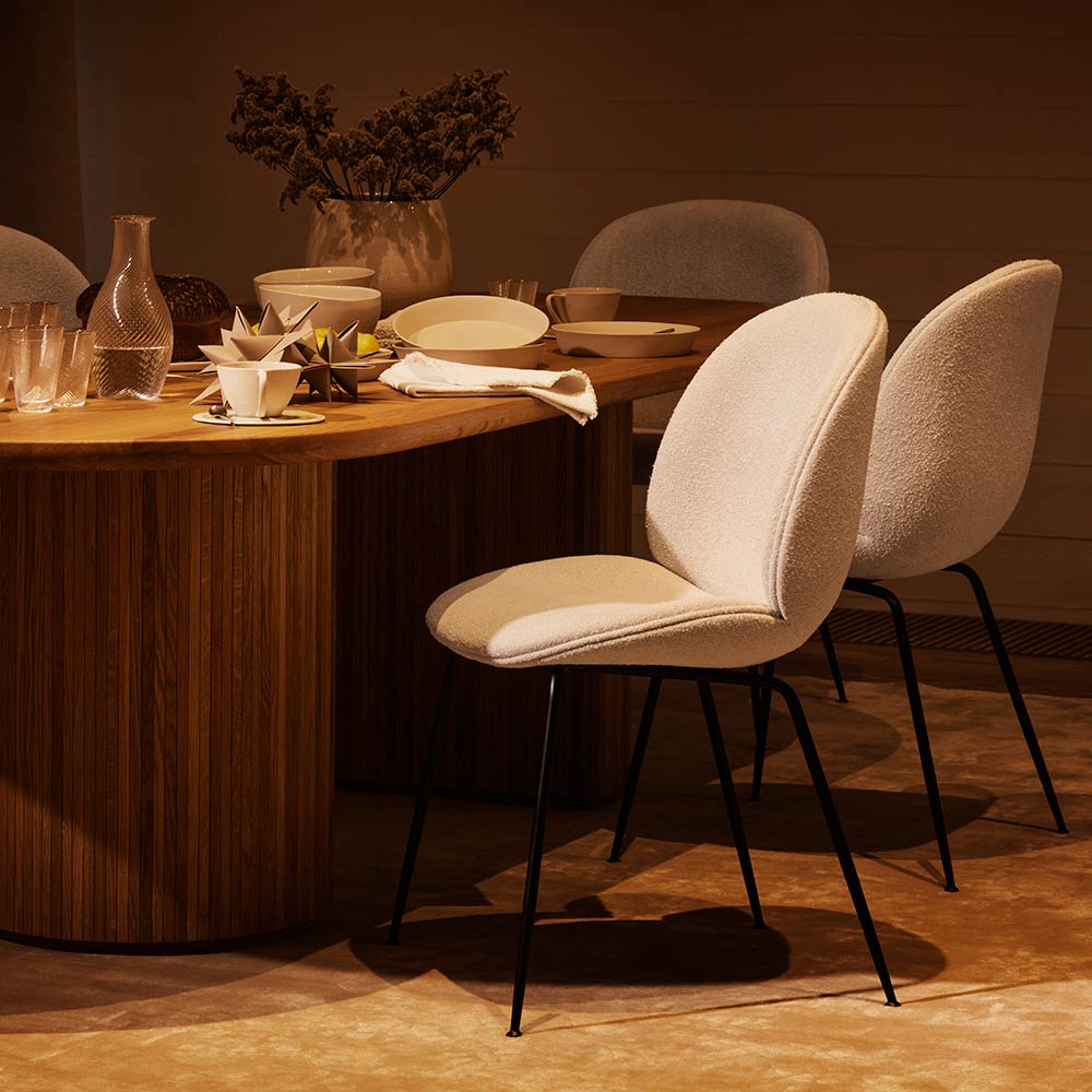 Quick Ship Beetle Fully Upholstered Dining Chair - Conic Base