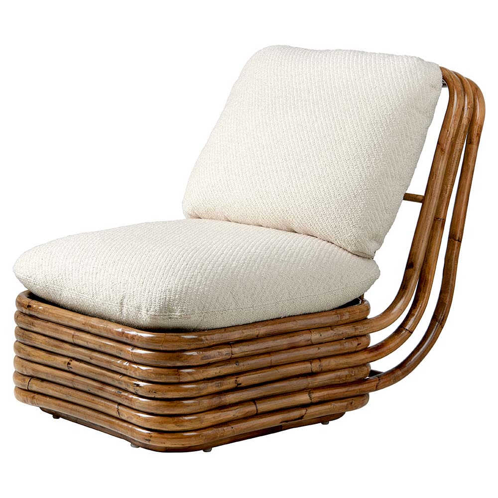 Quick Ship Bohemian 72 Lounge Chair - Dedar Lupo 007 Diagonal Boucle ...