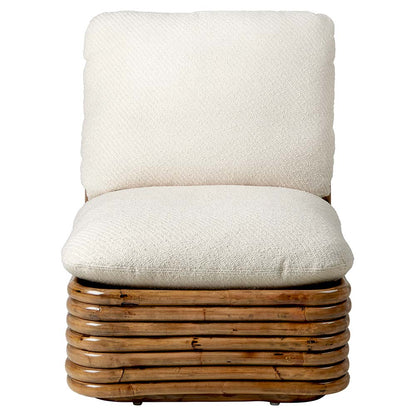 Quick Ship Bohemian 72 Lounge Chair - Dedar Lupo 007 Diagonal Boucle