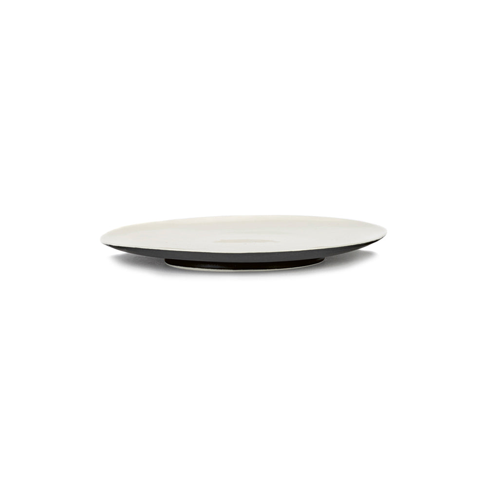Ra Set of 4 Plates - Black &amp; Off White, 6.89"W