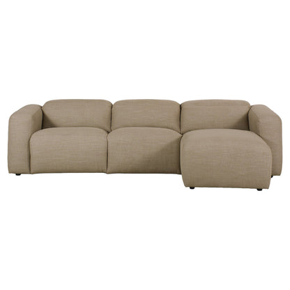 Radley Power Recliner 3-Piece Sectional W/ Chaise - Crypton Nomad Taupe
