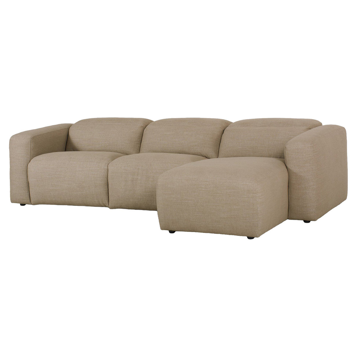 Radley Power Recliner 3-Piece Sectional W/ Chaise - Crypton Nomad Taupe