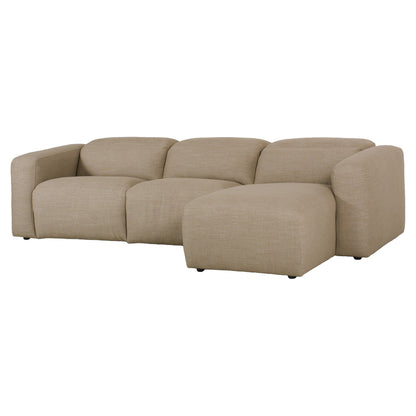 Radley Power Recliner 3-Piece Sectional W/ Chaise - Crypton Nomad Taupe