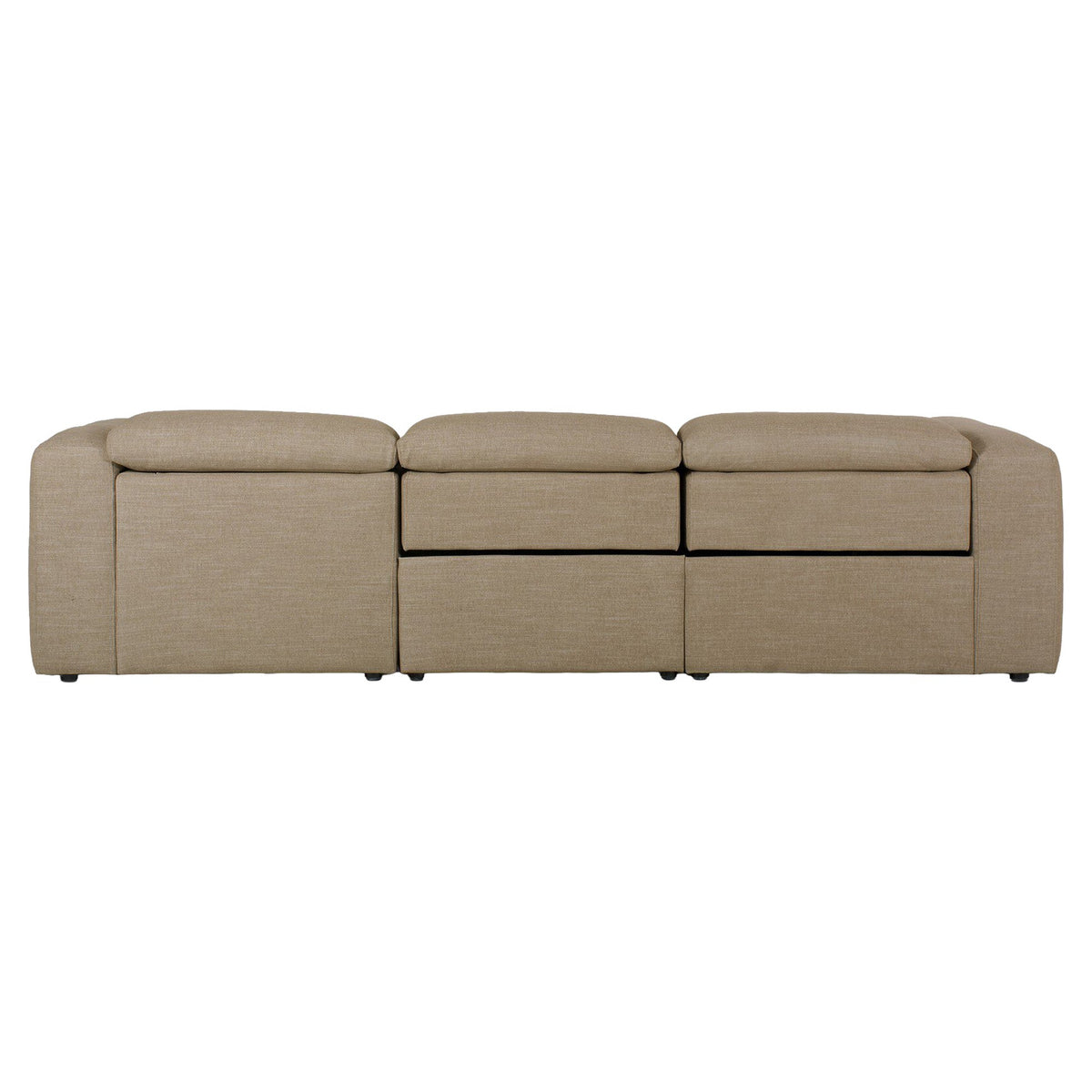 Radley Power Recliner 3-Piece Sectional W/ Chaise - Crypton Nomad Taupe