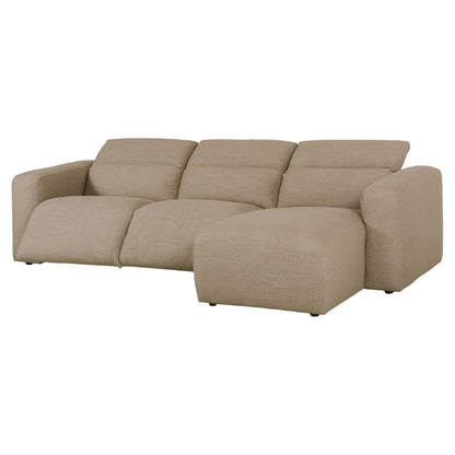 Radley Power Recliner 3-Piece Sectional W/ Chaise - Crypton Nomad Taupe