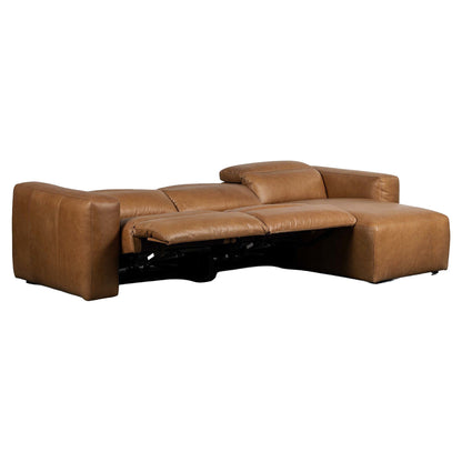 Radley Power Recliner 3-Piece Sectional W/ Chaise - Sonoma Butterscotch