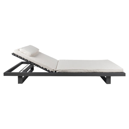 Ravello Sun Lounger - Black Aluminum