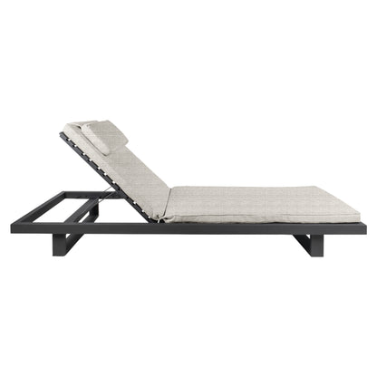 Ravello Sun Lounger - Black Aluminum