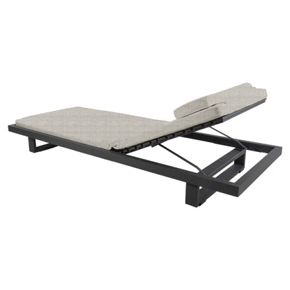 Ravello Sun Lounger - Black Aluminum
