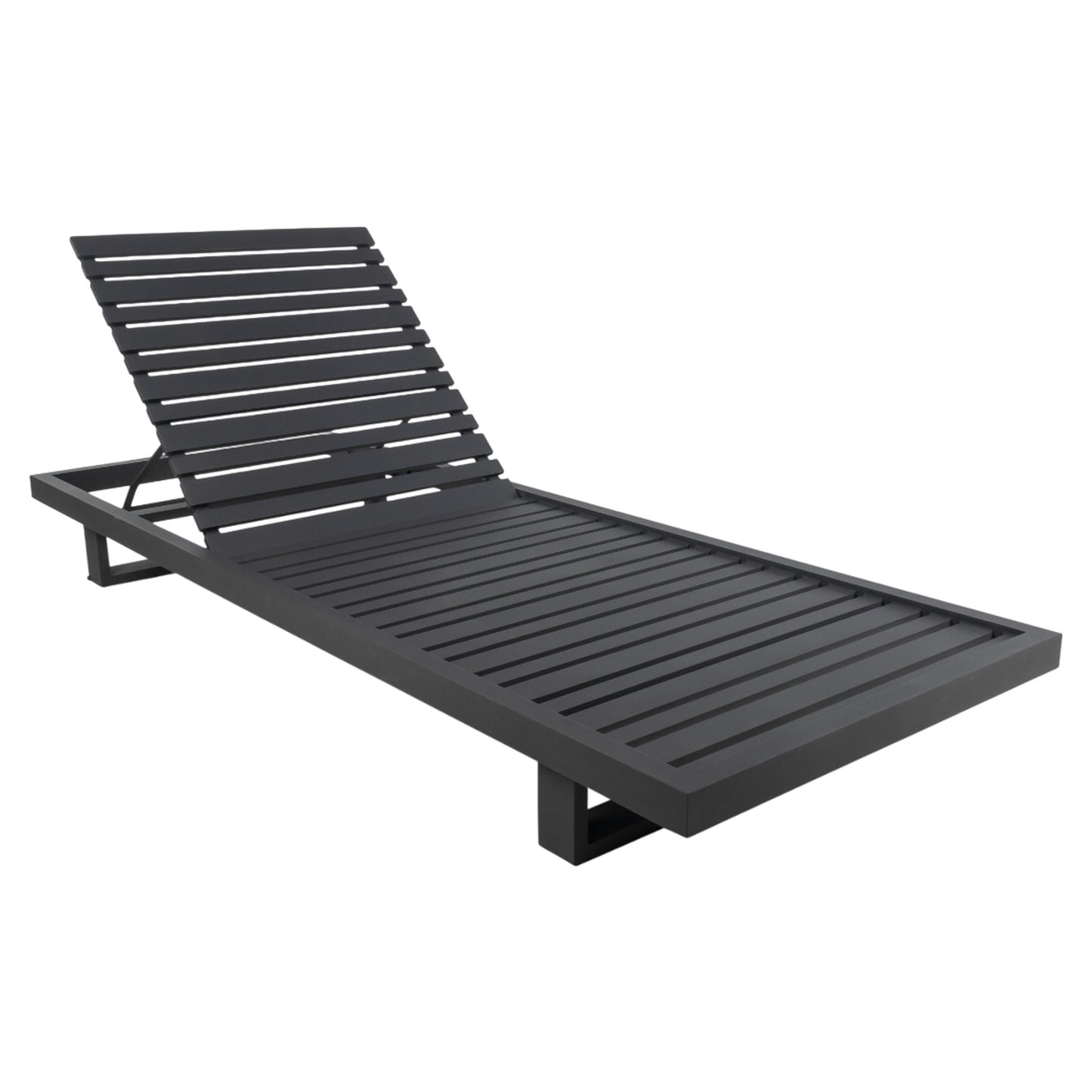 Ravello Sun Lounger - Black Aluminum