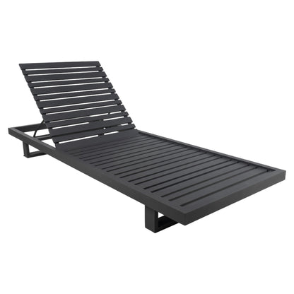 Ravello Sun Lounger - Black Aluminum