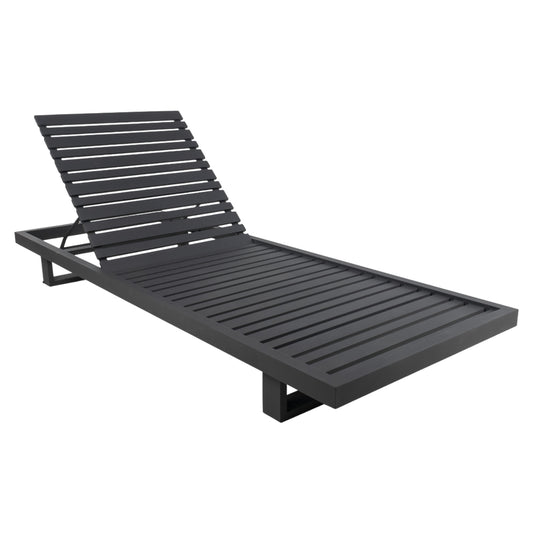 Ravello Sun Lounger - Black Aluminum