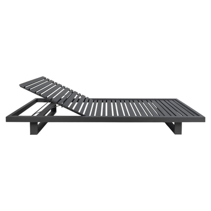 Ravello Sun Lounger - Black Aluminum