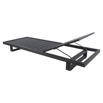 Ravello Sun Lounger - Black Aluminum