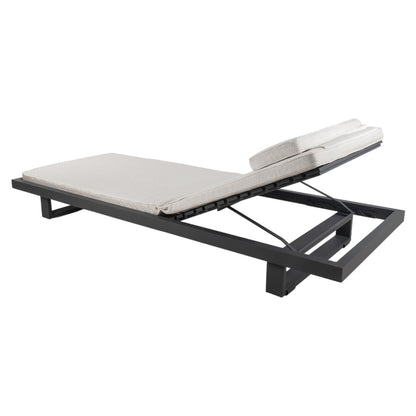 Ravello Sun Lounger - Black Aluminum