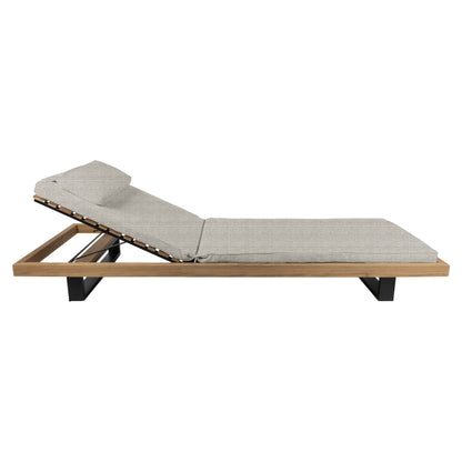 Ravello Sun Lounger - Teak, Black Aluminum Base