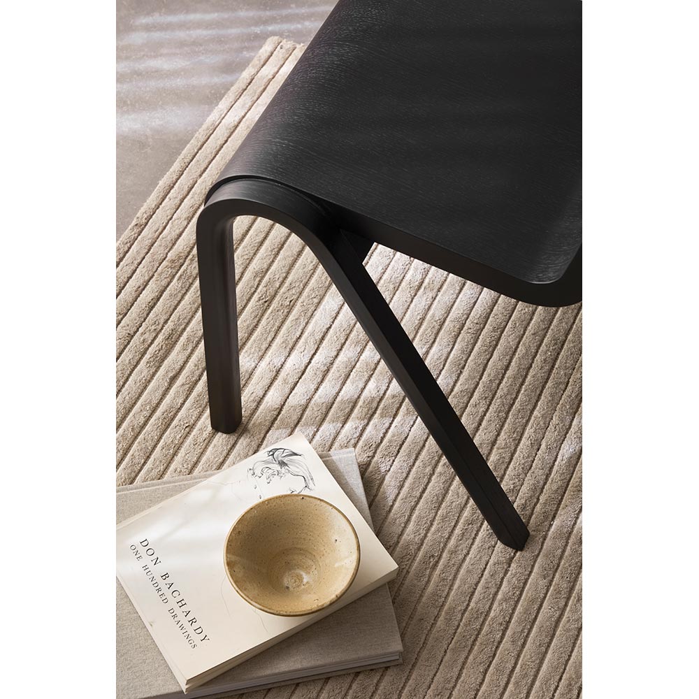 Ready Front Upholstered Dining Chair - Black Painted Oak