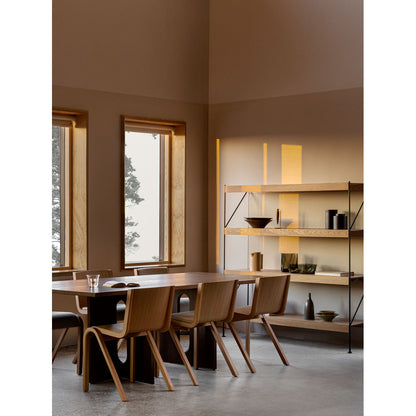 Ready Front Upholstered Dining Chair - Natural Oak, Boucle