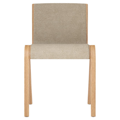 Ready Front Upholstered Dining Chair - Natural Oak, Boucle