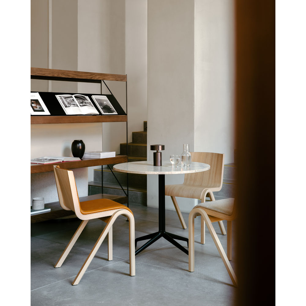 Ready Front Upholstered Dining Chair - Natural Oak, Boucle