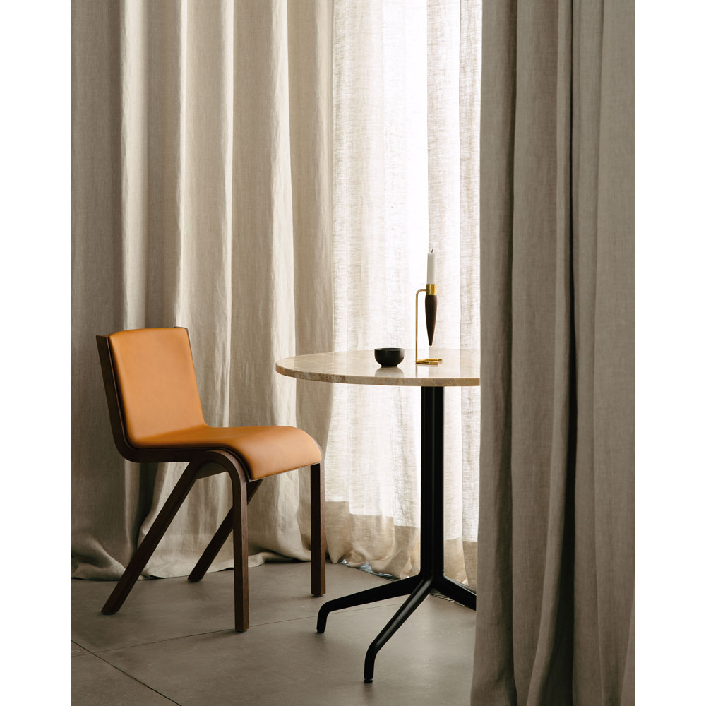 Ready Front Upholstered Dining Chair - Red Stained Oak