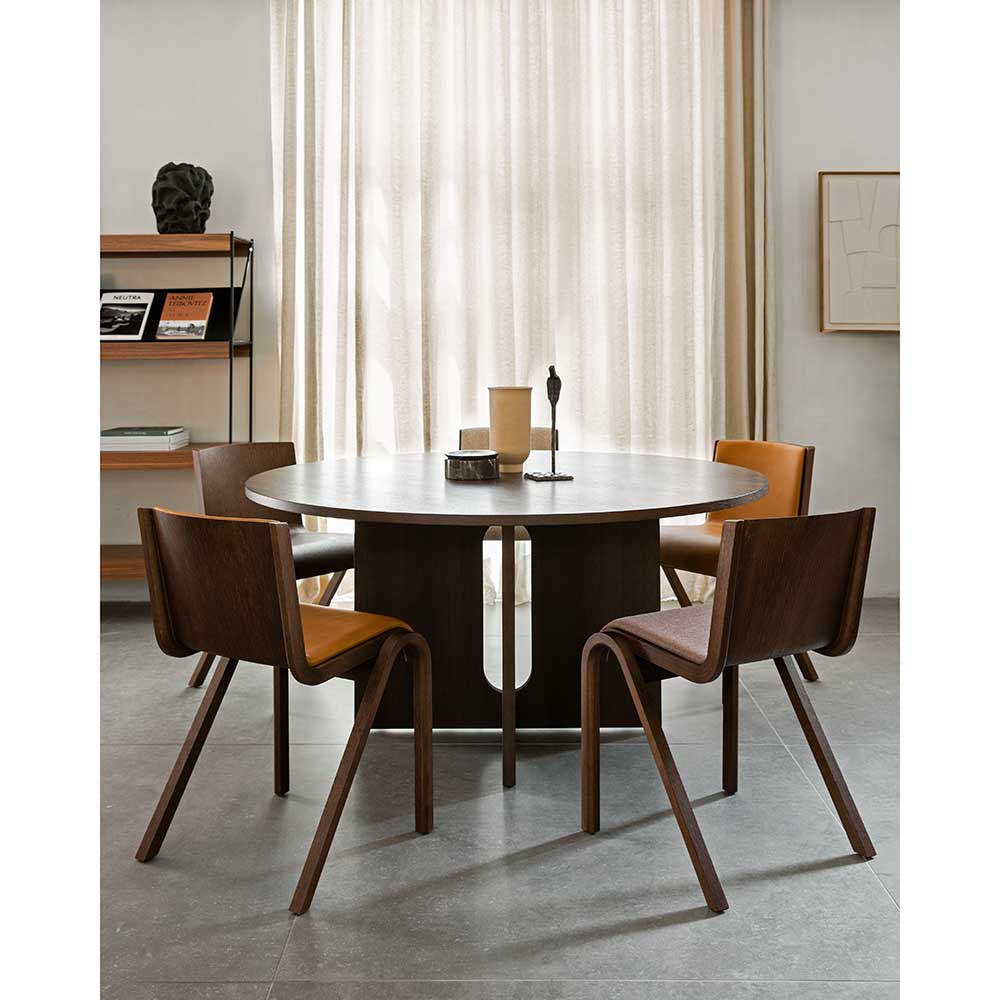 Ready Front Upholstered Dining Chair - Red Stained Oak