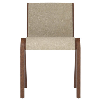 Ready Front Upholstered Dining Chair - Red Stained Oak, Boucle
