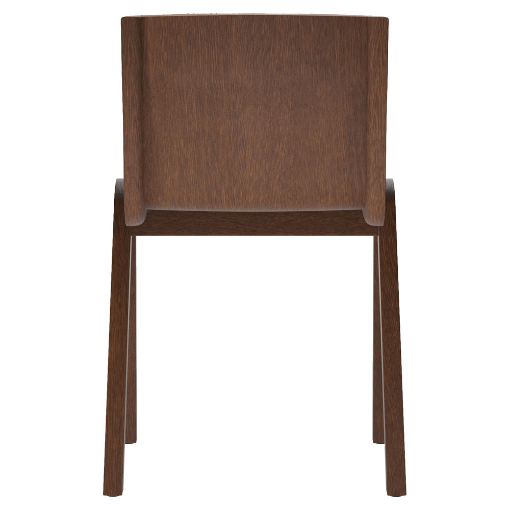 Ready Front Upholstered Dining Chair - Red Stained Oak, Boucle