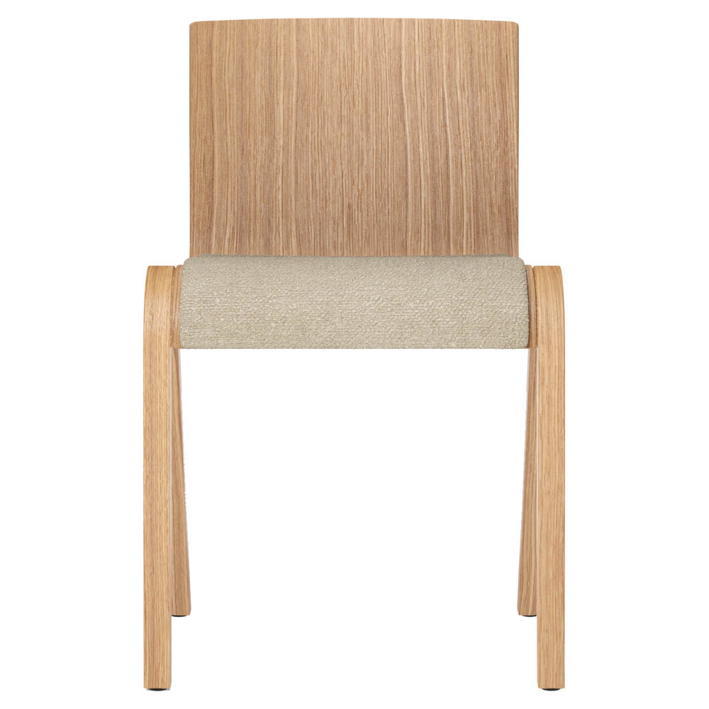 Ready Seat Upholstered Dining Chair - Natural Oak, Boucle