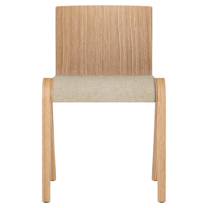 Ready Seat Upholstered Dining Chair - Natural Oak, Boucle