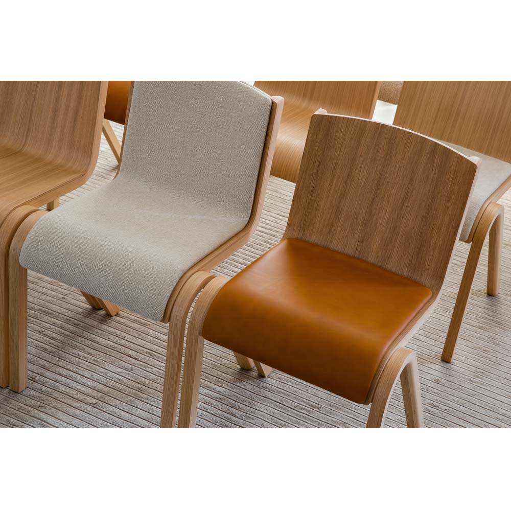Ready Seat Upholstered Dining Chair - Natural Oak, Dakar