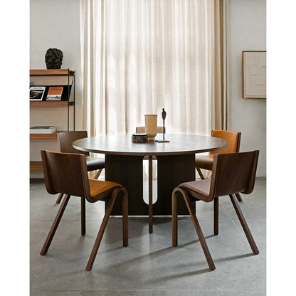 Ready Seat Upholstered Dining Chair - Red Stained Oak, Boucle