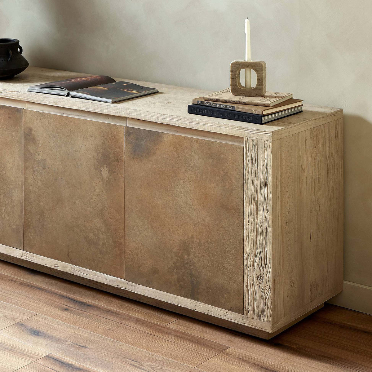 Redondo Media Console - Bleached Alder