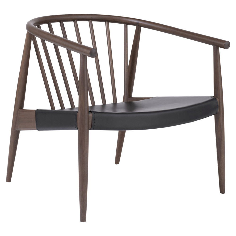 Reprise Chair With Hide Seat - Walnut