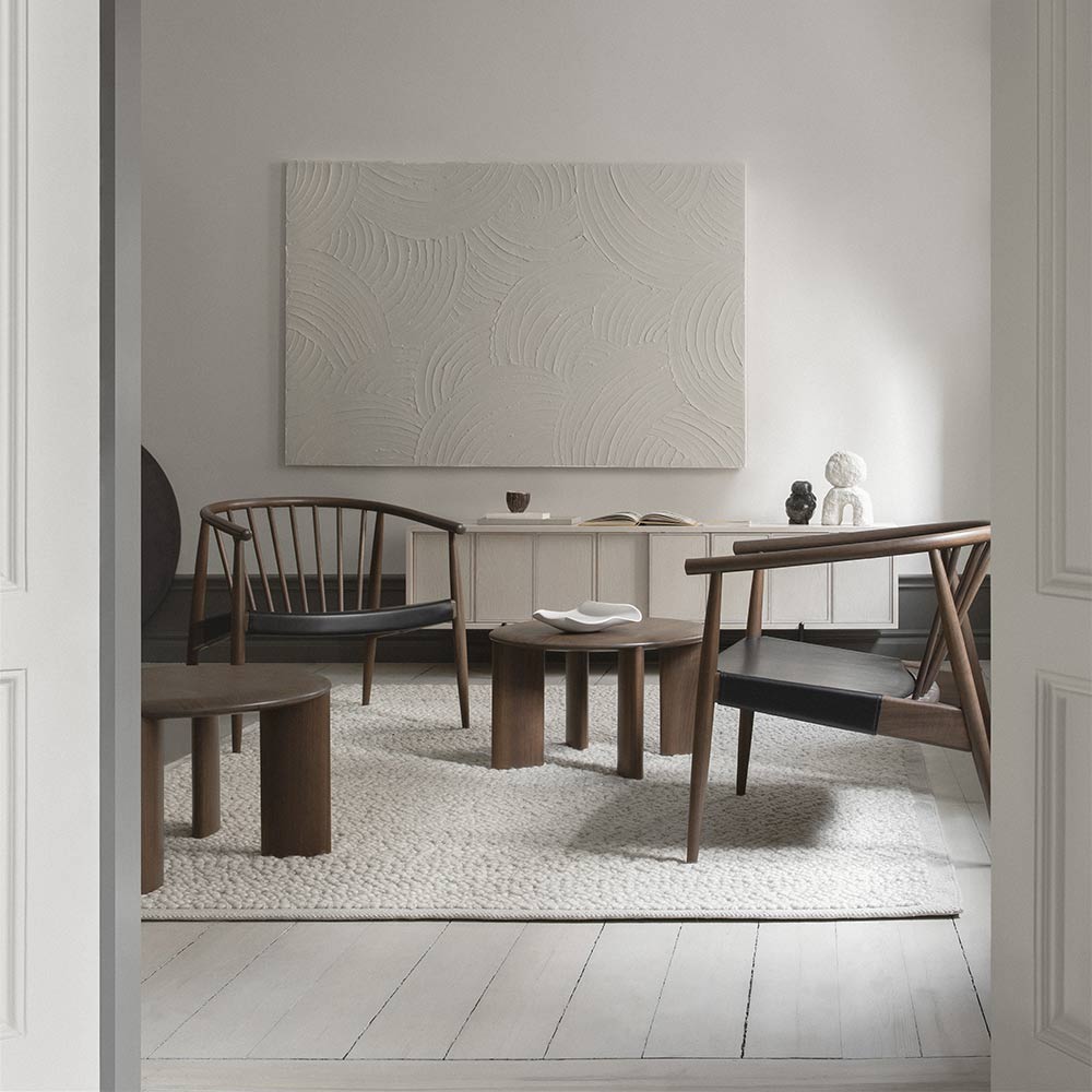 Reprise Chair With Hide Seat - Walnut