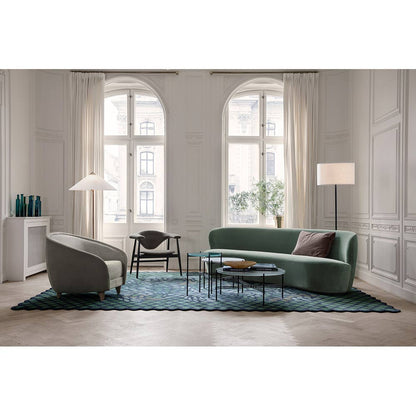 Revers Lounge Chair - Ivory, Beige, American Walnut Oiled