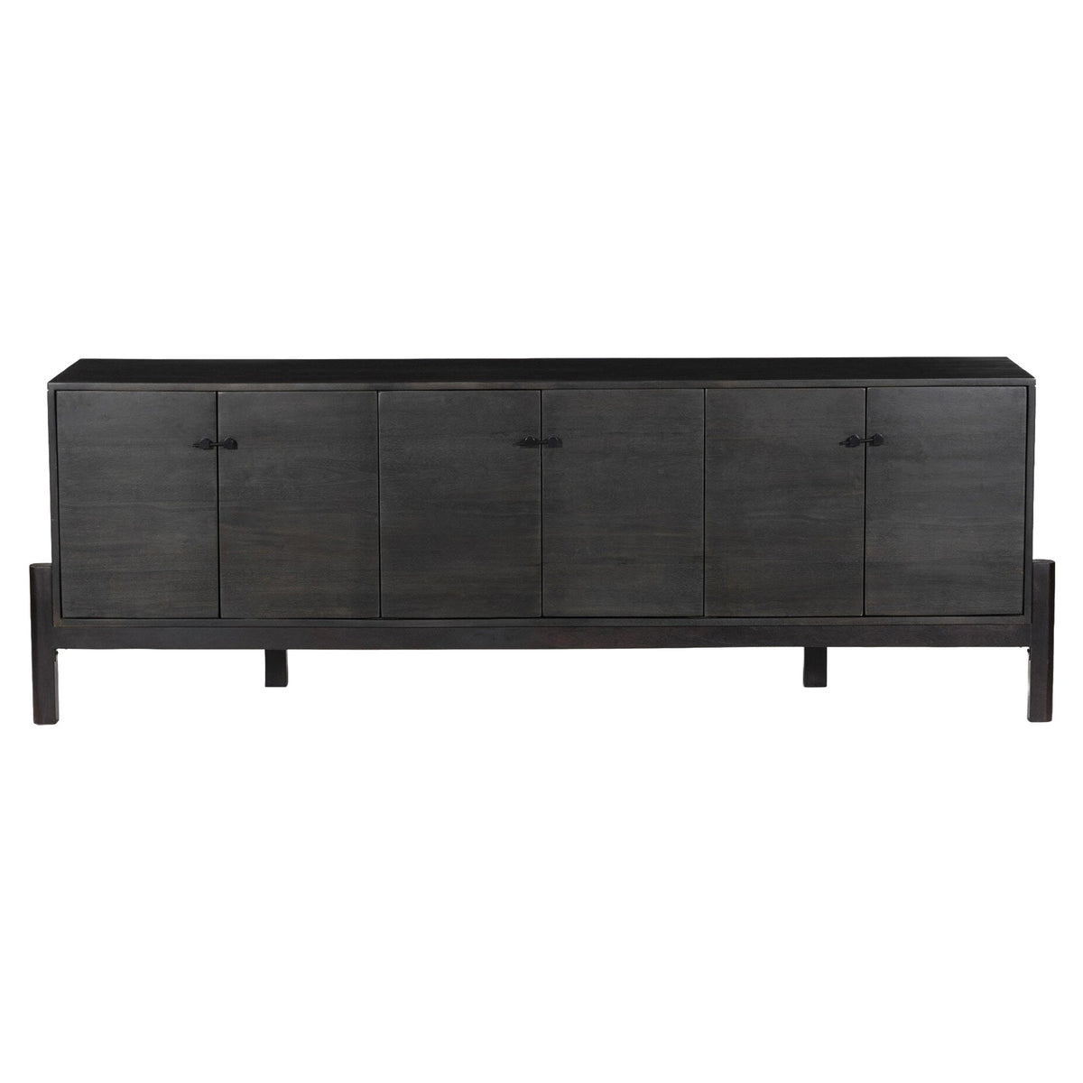 Reza Media Console - Worn Black Parawood