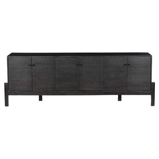 Reza Media Console - Worn Black Parawood