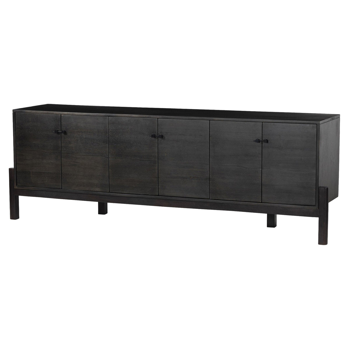 Reza Media Console - Worn Black Parawood