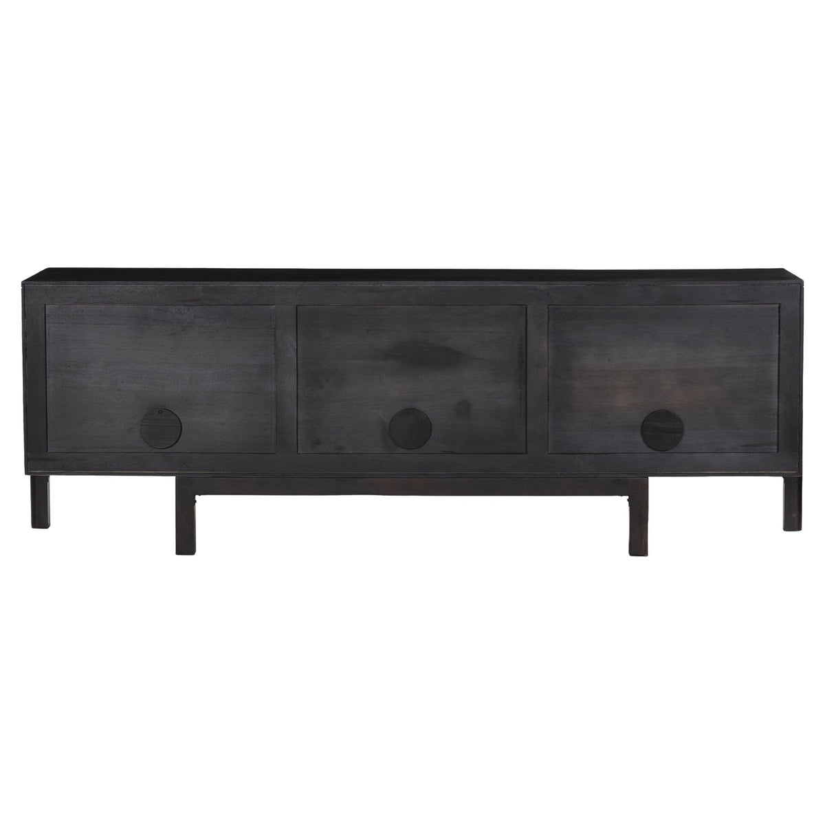 Reza Media Console - Worn Black Parawood