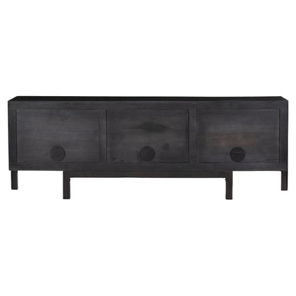 Reza Media Console - Worn Black Parawood